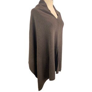One Size Women's Brown Poncho Coffee Color Acrylic Split Neck New 23.6" x 34.6"